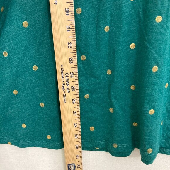 New Lane Bryant Green Polka Dot Round Neck Long Sleeve Top size 18/20 Stretch - Picture 4 of 8
